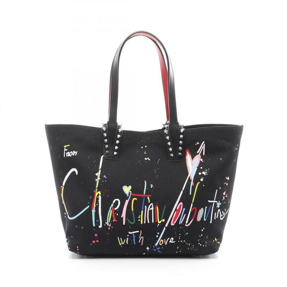 CHRISTIAN LOUBOUTIN Black Leather Tote Bag - Picture 1 of 5